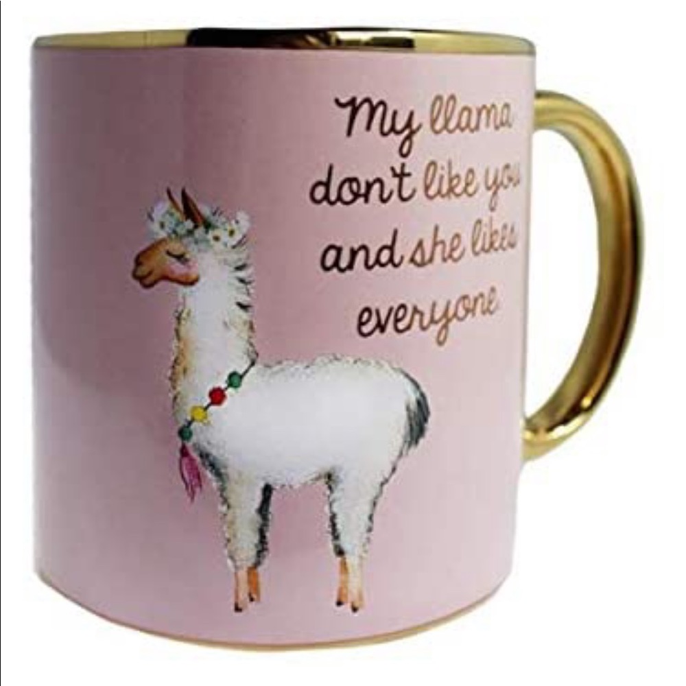 Mug Myxx Pink and Gold My Llama Don't Like You
